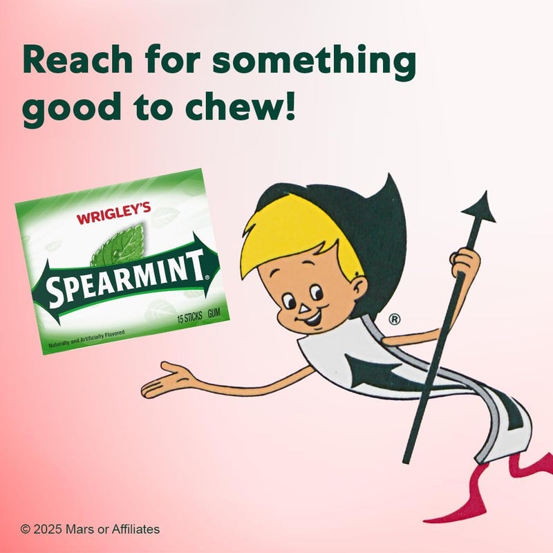 Wrigley's Spearmint Chewing Gum - 15 Count - Image 5